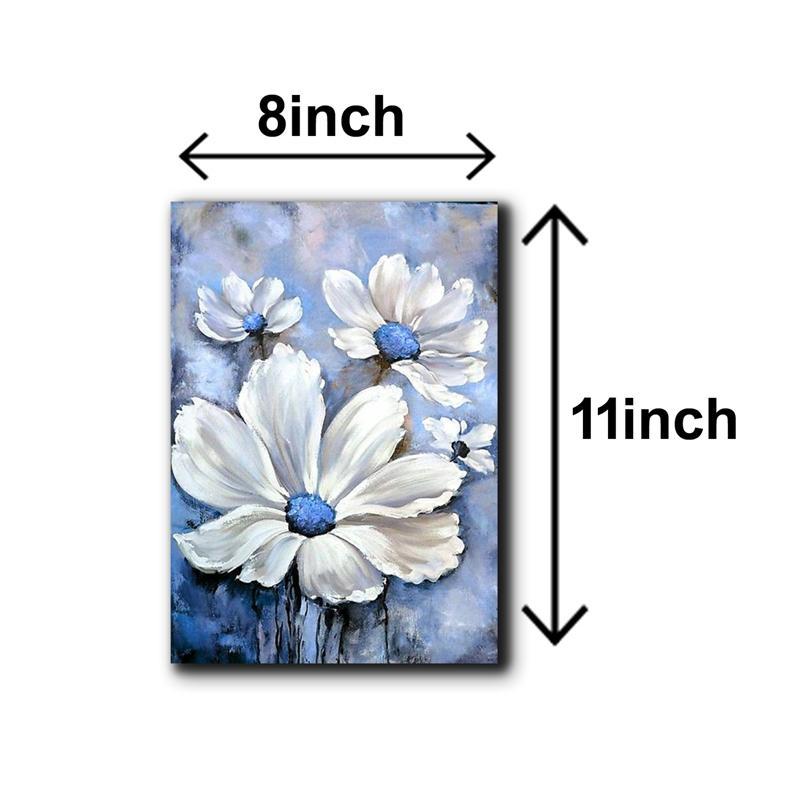 Multicolor Flower Design Wall Art & Paintings - 5 Pcs Set